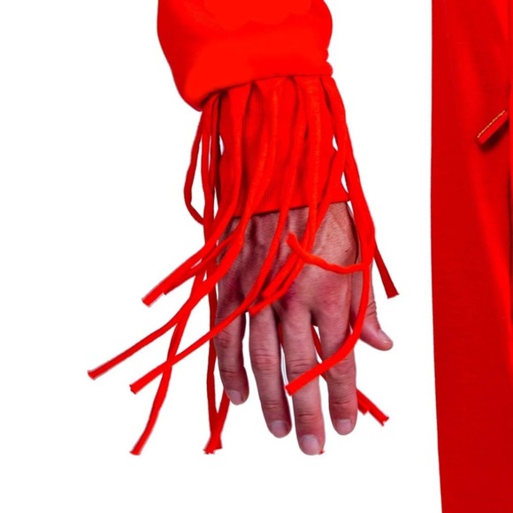 Tipsy Elves Sale Costume Red And Yellow Waving Tube Man Jumpsuit For Men (M) - Picture 3 of 8